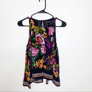 ZARA Floral Flowy Back Tank Blouse